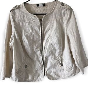 Level eight plus linen cotton blend jacket